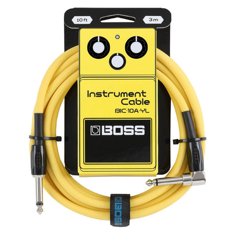 BOSS BIC-10A Angled/Straight Jack Instrument Cable, 3m/10ft - Available in 6 Colours 7