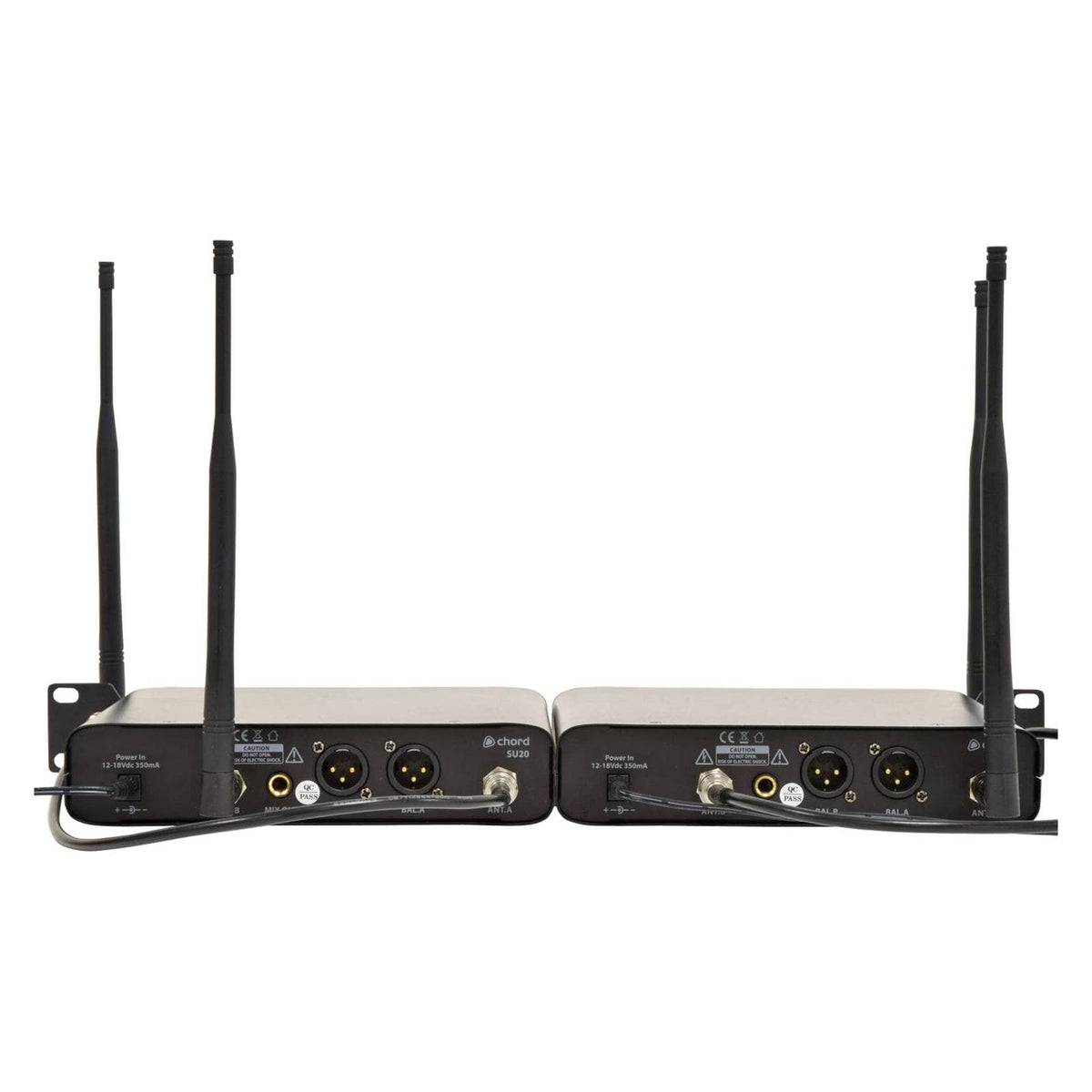 Chord SU20-H-RG Dual UHF Handheld Wireless Microphone System 863.42 + 864.3MHz 3