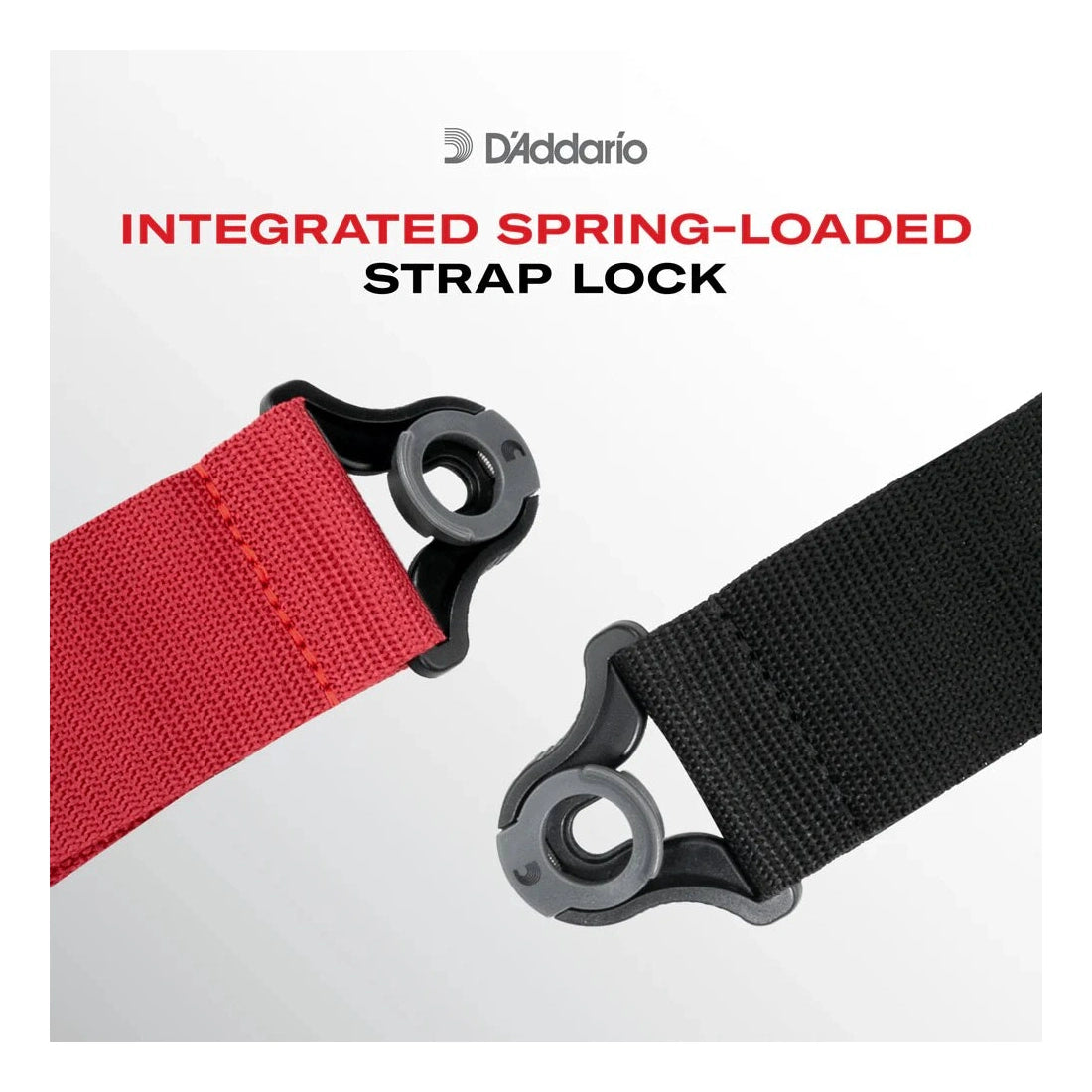 D'Addario Auto-Lock Padded Guitar Strap with Stripes - Black 50BAL01 5