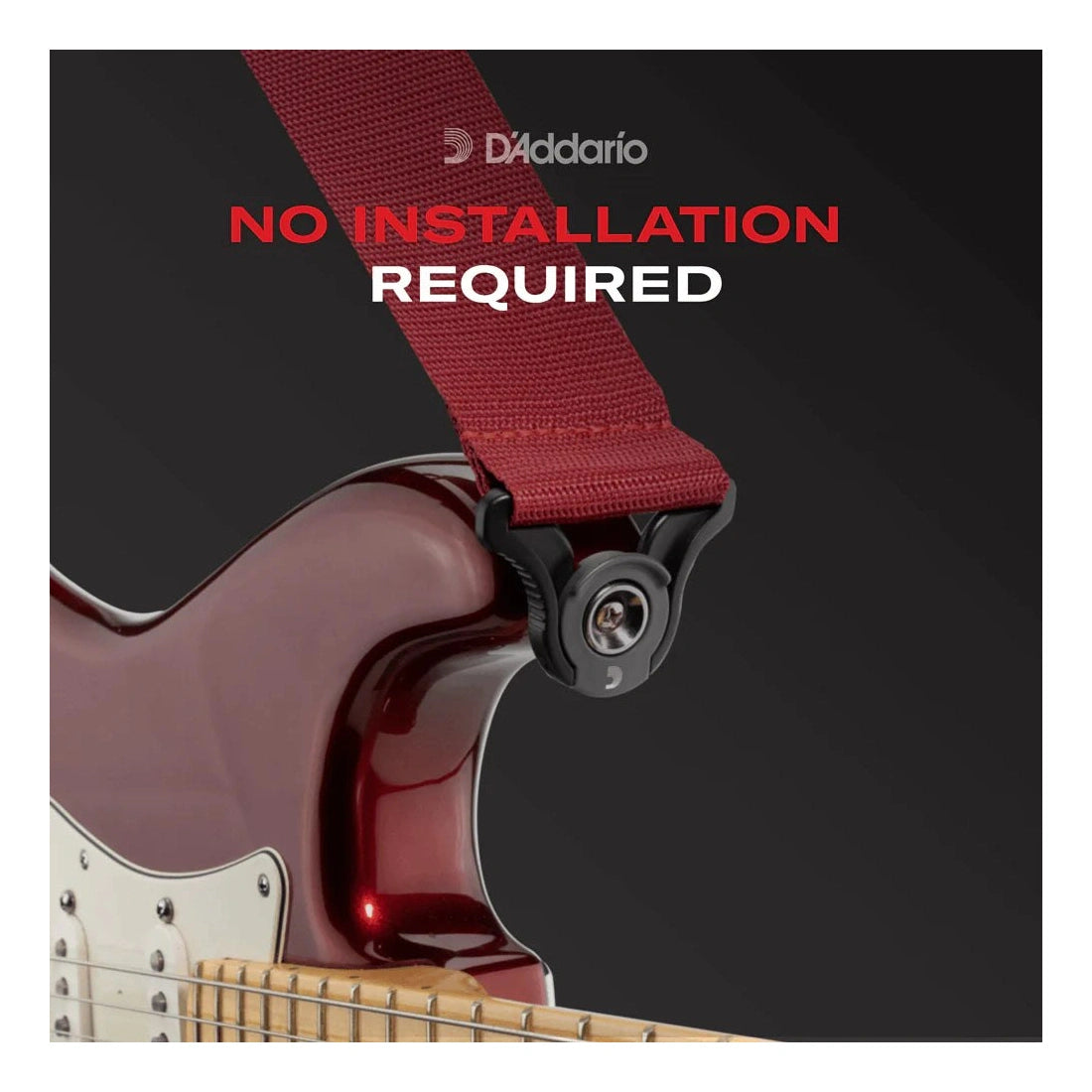 D'Addario Auto Lock Swivel Guitar Strap - Black PWSALSV00 7