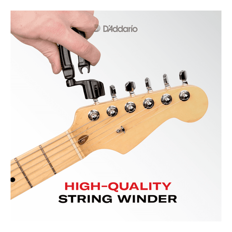 D'Addario Pro Winder - All-In-One Guitar Restringing Toolkit Black 2