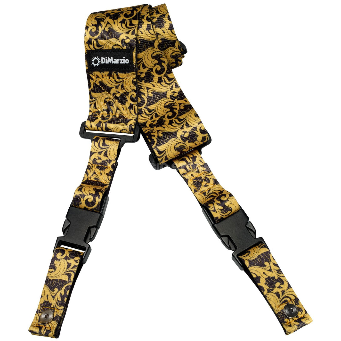 DiMarzio Steve Vai ClipLock® Guitar Strap - Standard Length UtoPIA Black/Gold 1