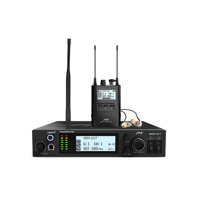 JTS SIEM-121T/SIEM-121R Complete UHF Wireless In-Ear Monitoring System 1
