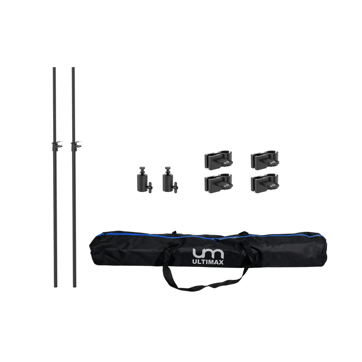 Ultimax DJ Booth LP MKII Light Post System With Carry Bags – Black