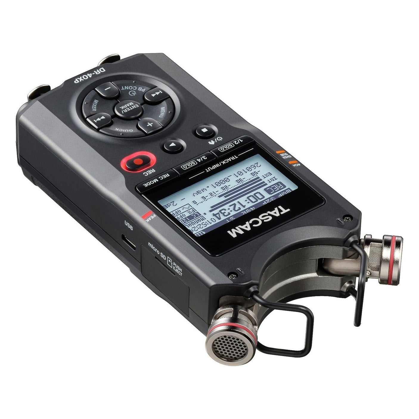 Tascam DR-40XP Portable 4-Track Digital Audio Recorder With 32-Bit Float Recording & USB-C Interface 4