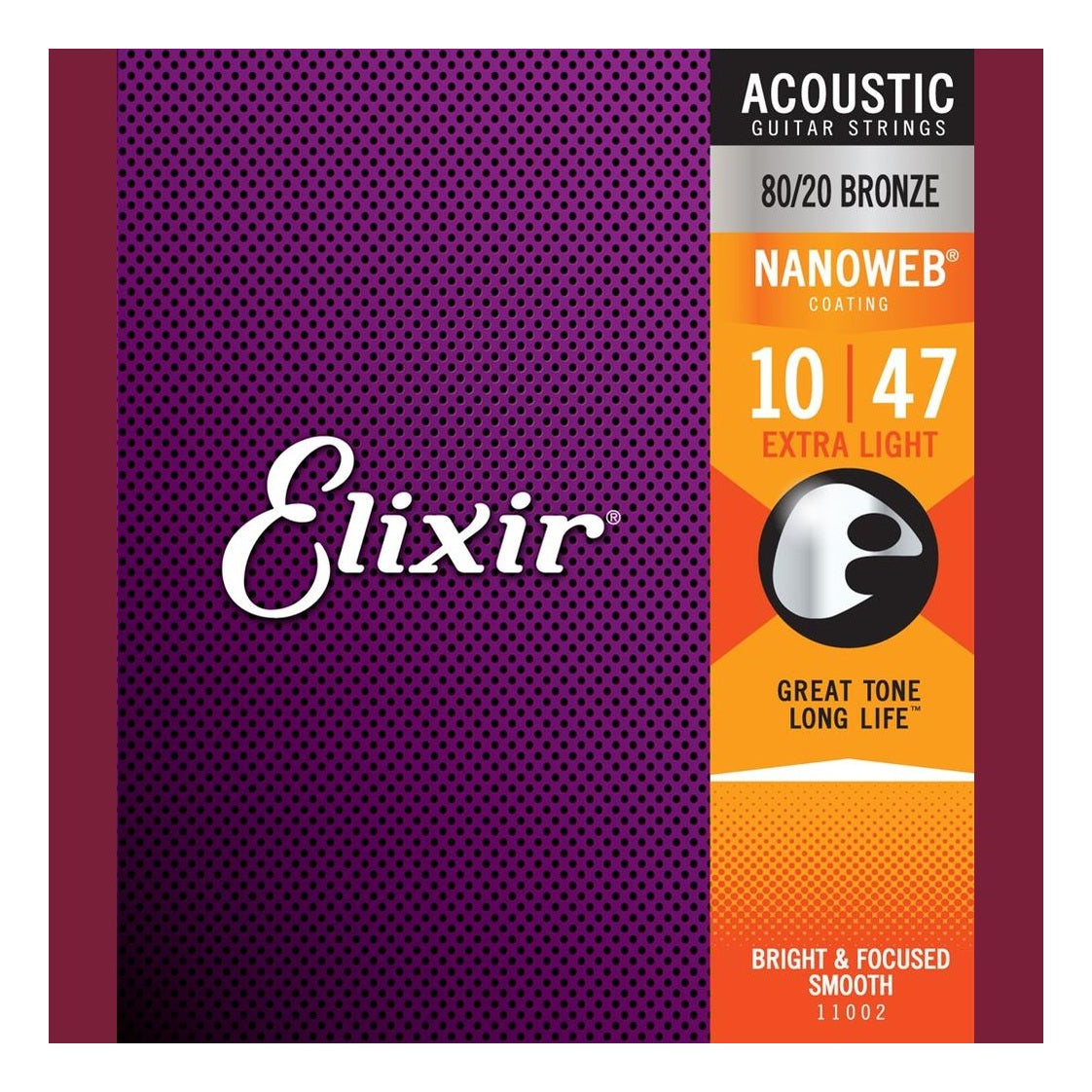 Elixir NANOWEB 80/20 Bronze Acoustic Guitar Strings, Extra Light — 10-47 2