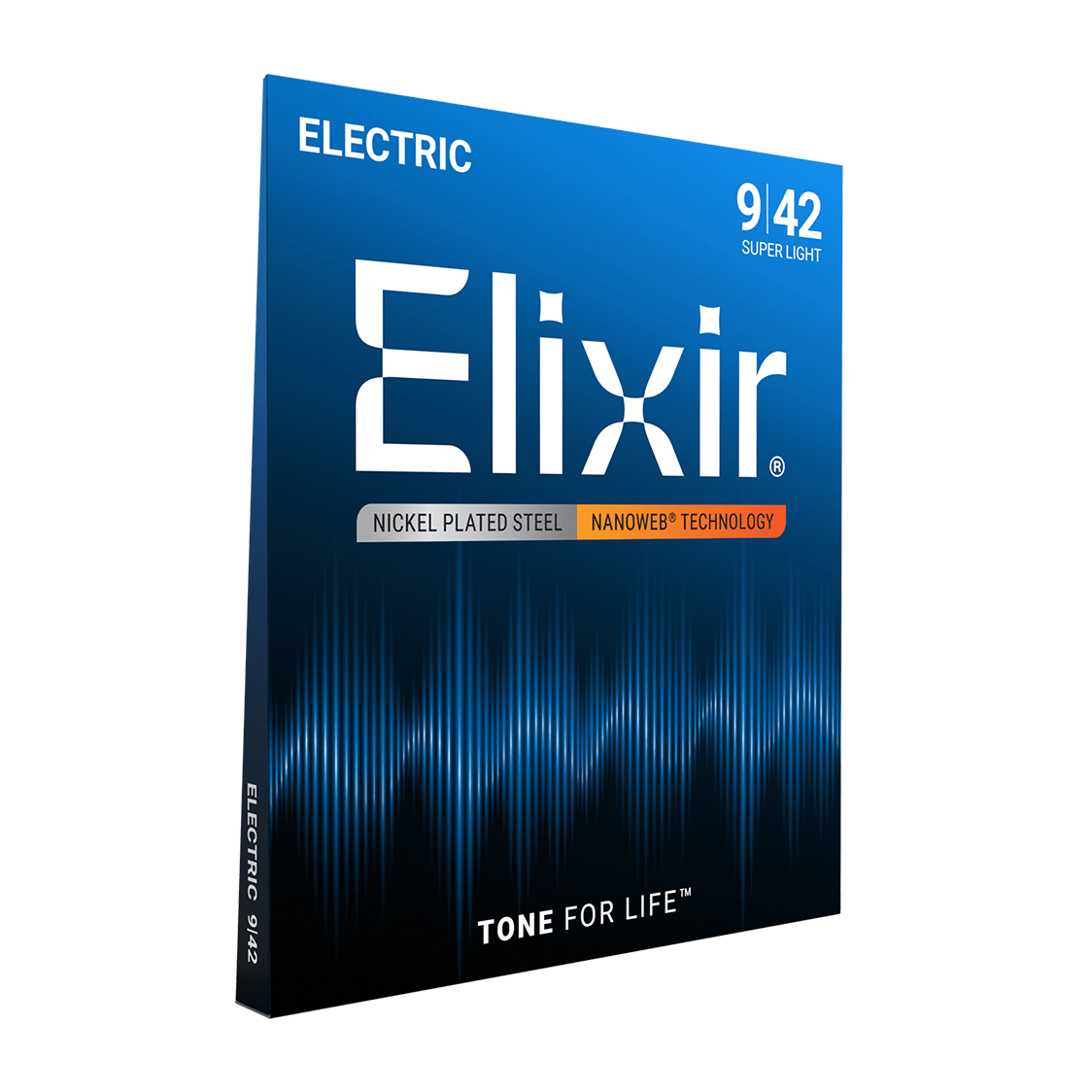 Elixir NANOWEB Nickel Plated Steel Electric Guitar Strings, Super Light — 9-42
