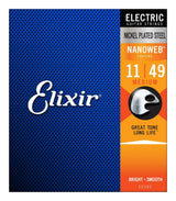 Elixir NANOWEB Nickel Plated Steel Electric Guitar Strings, Medium — 11-49