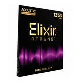 Elixir Attune 80/20 Bronze Acoustic Guitar Strings, Light, 12-53 1
