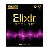 Elixir Attune 80/20 Bronze Acoustic Guitar Strings, Light, 12-53 2