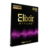 Elixir Attune 80/20 Bronze Acoustic Guitar Strings, Medium, 13-56 1