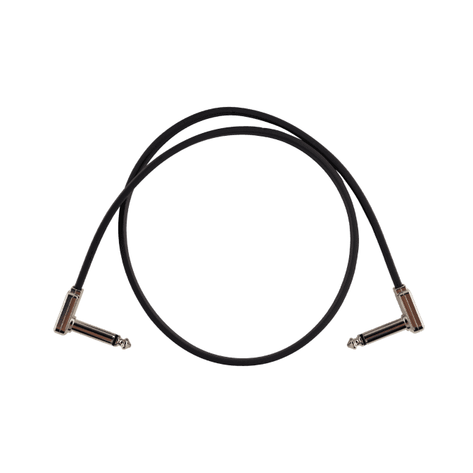 Ernie Ball 24in Single Flat Ribbon Patch Cable - Black 0.60m / 2ft 1