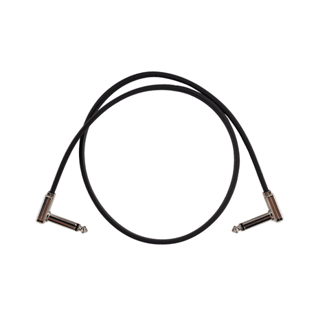 Ernie Ball 24in Single Flat Ribbon Patch Cable - Black 0.60m / 2ft 1