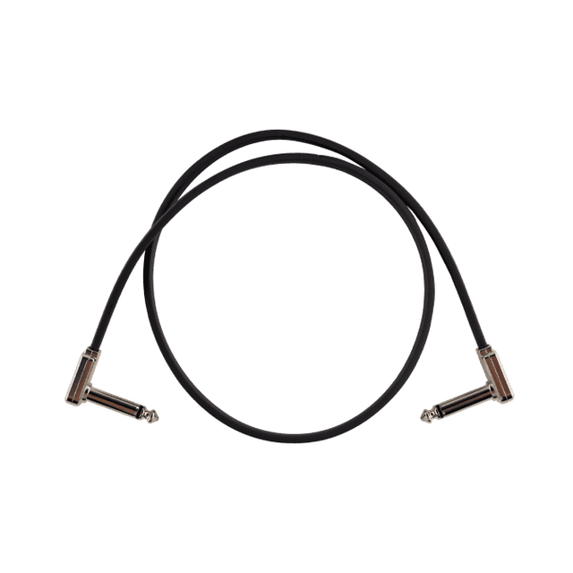 Ernie Ball 24in Single Flat Ribbon Patch Cable - Black 0.60m / 2ft 1