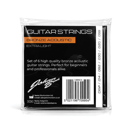 Johnny Brook Bronze Acoustic Guitar Strings, Extra Light Gauge — Set Of 6 2