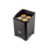 Q-LED Lighting Flux H4IP+ RGBWAUV Uplighter — Pack Of 4 With Ultimax Padded Carry Bag 4