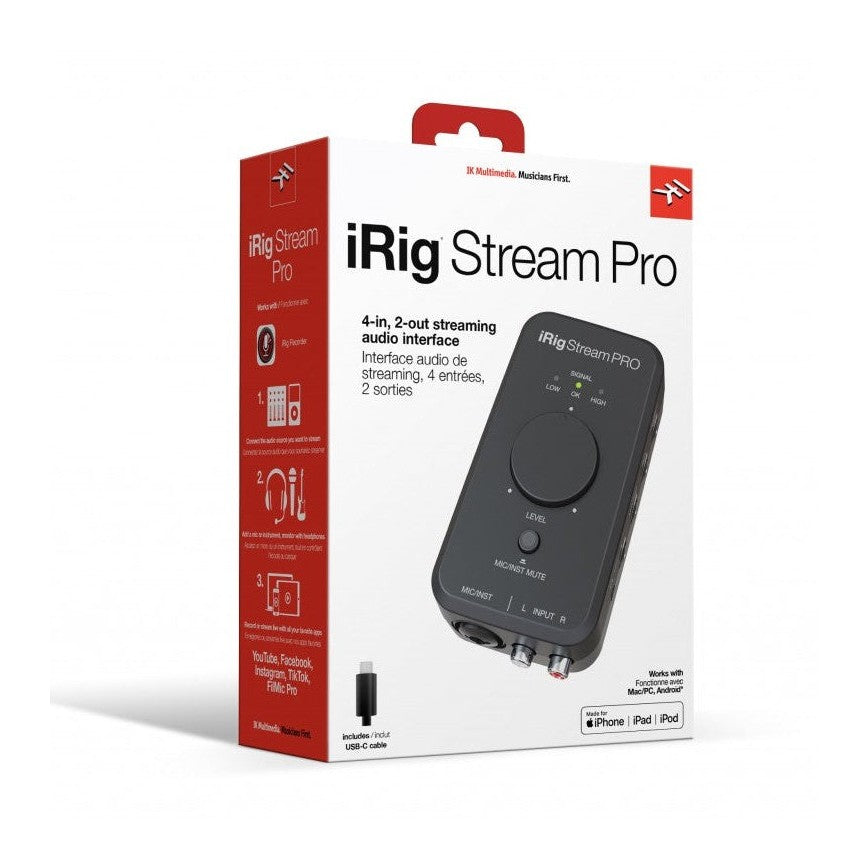 IK Multimedia iRig Stream Pro Streaming Audio Interface for iOS, Android, Mac & PC 12