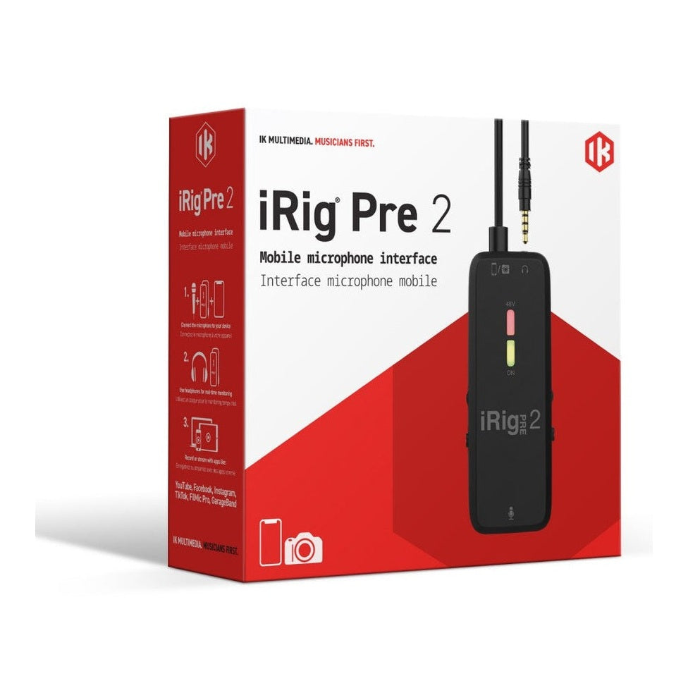 IK Multimedia iRig Pre 2 Mobile Microphone Interface & Preamp 10