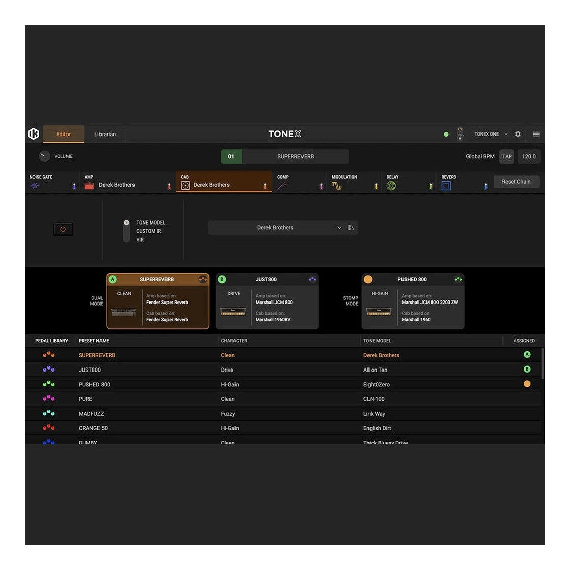 IK Multimedia TONEX ONE Guitar Amp Modeller Pedal 10