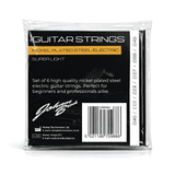 Johnny Brook Nickel Plated Electric Guitar Strings, Super Light Gauge — Set Of 6 2