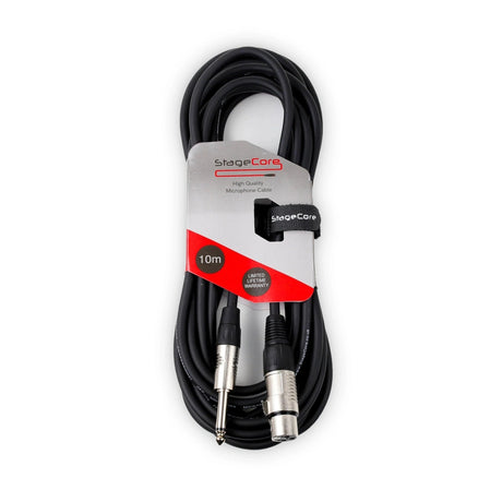 StageCore Female XLR to Mono 6.35mm Microphone Audio Cable, 10m 1