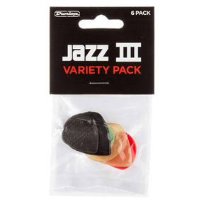 Jim Dunlop Jazz III Assorted Guitar Picks - Variety 6 Pack 1