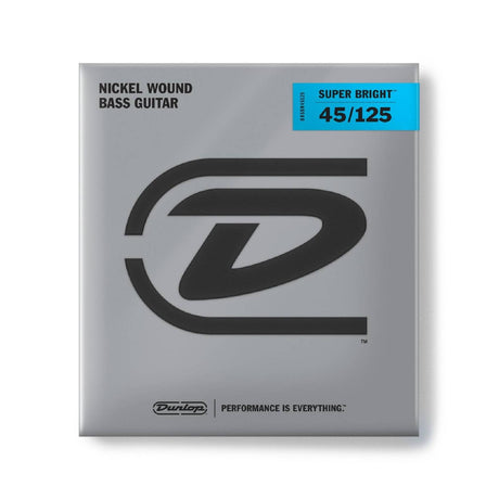 Jim Dunlop Super Bright Nickel Wound Bass Guitar Strings - 5 String Medium 45-125 1