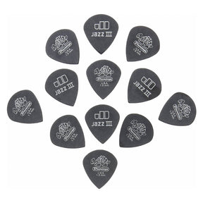 Jim Dunlop Tortex Pitch Black Jazz III 1.5mm Guitar Picks - 12 Pack 1