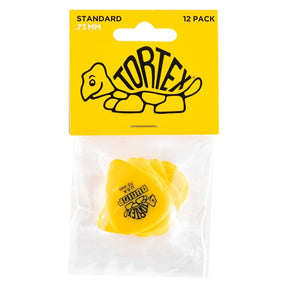 Jim Dunlop Tortex Standard Guitar Picks - 12 Pack Yellow - .73mm 1
