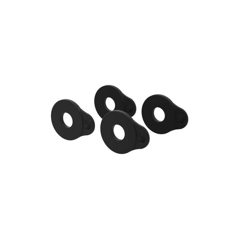 D'Addario Flex Lock Strap Blocks for Guitar - 4 Pack Black 1
