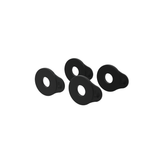 D'Addario Flex Lock Strap Blocks for Guitar - 4 Pack Black 1