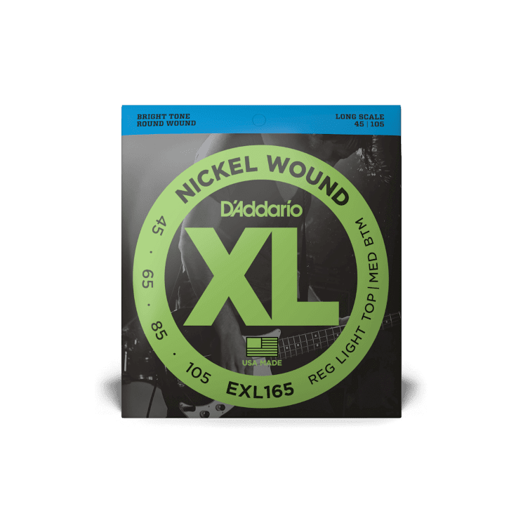 D'Addario EXL165 XL Nickel Wound Bass Guitar Strings — Custom Light, 45-105, Long Scale 1