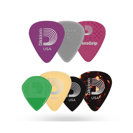 D'Addario 7 Pack of Assorted Variety Picks - Medium Gauge 1XVP4-5 1