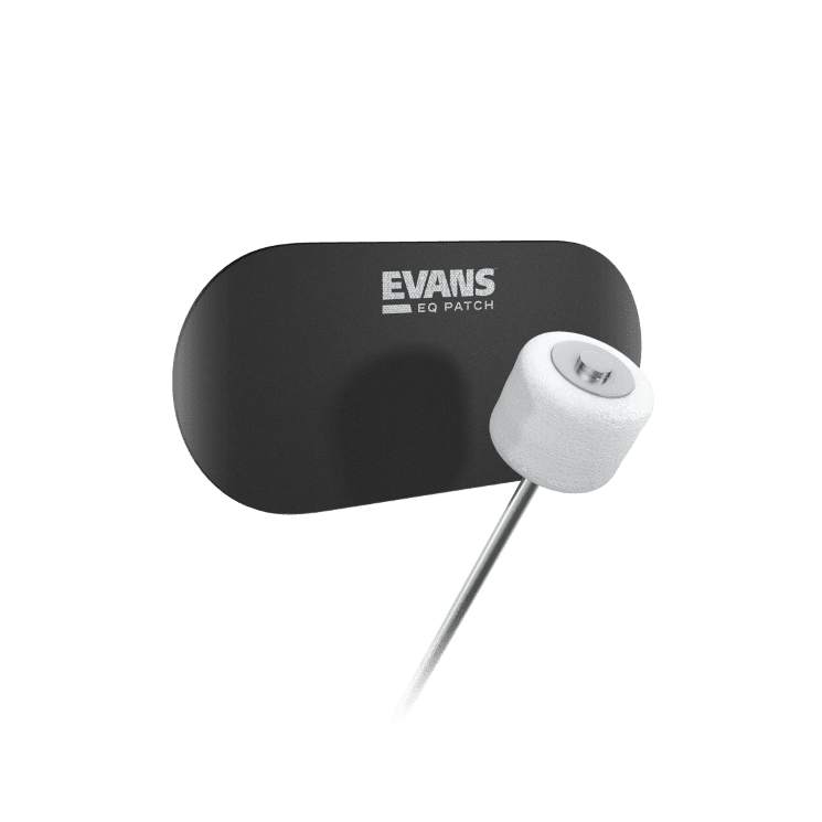Evans EQPB2 EQ Bass Drum Patch, Double Pedal, Black Nylon 2-Pack 1