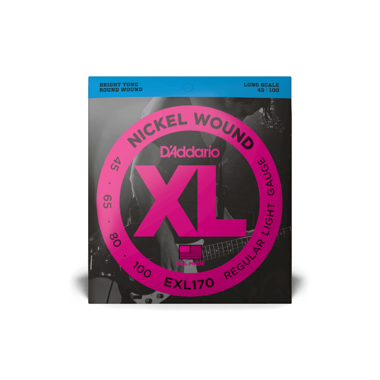 D'Addario EXL170 XL Nickel Wound Bass Guitar Strings — Regular Light, 45-100, Long Scale 2
