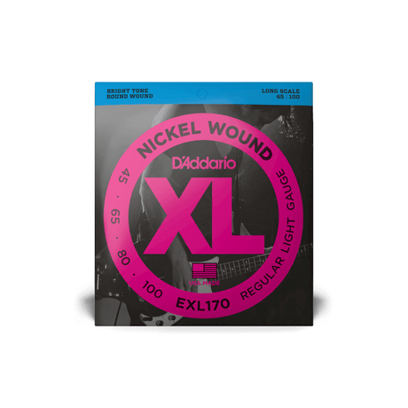 D'Addario EXL170 XL Nickel Wound Bass Guitar Strings — Regular Light, 45-100, Long Scale 2