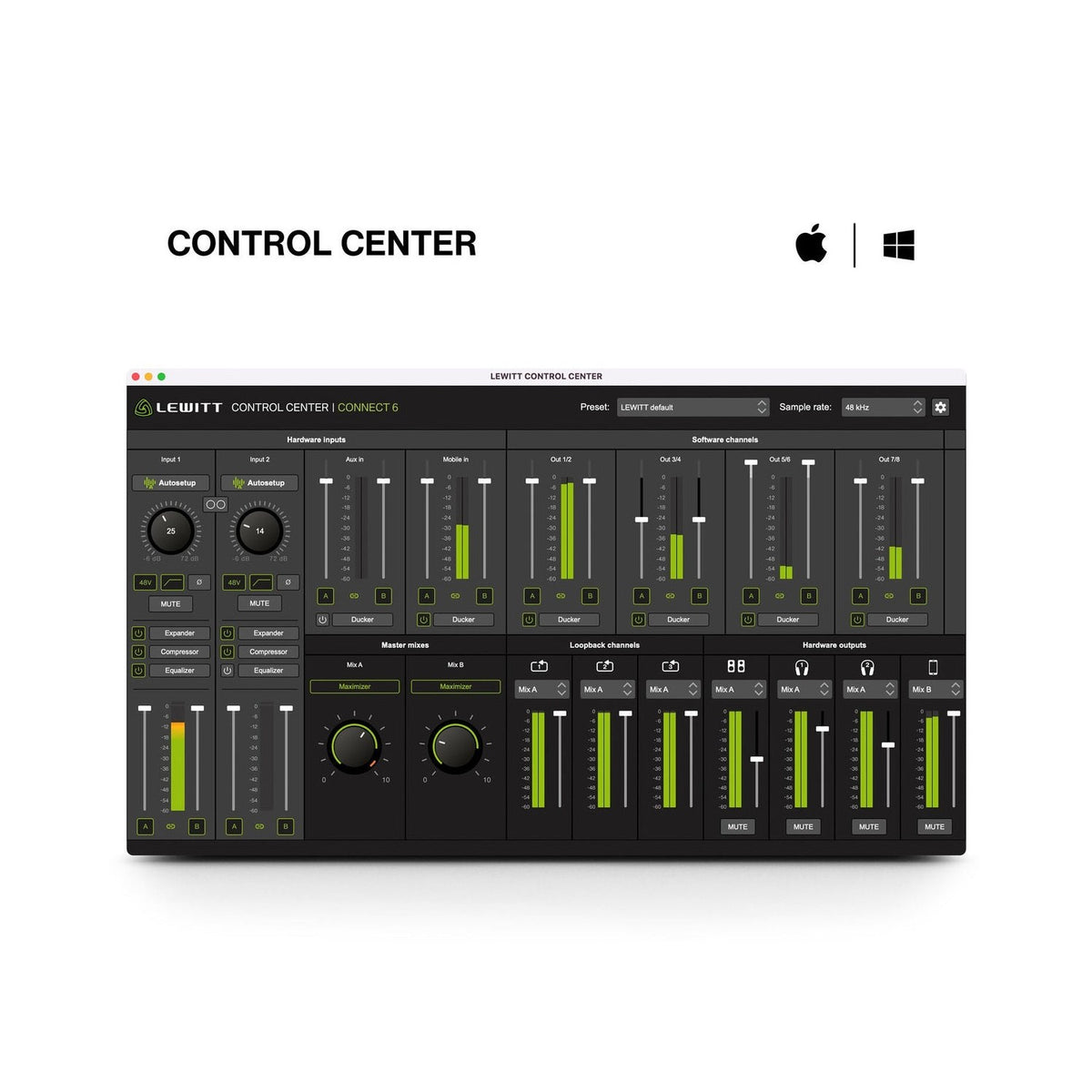 Lewitt CONNECT 6 Dual USB-C Audio Interface with Full Smartphone Integration 5