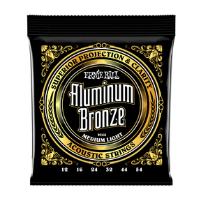 Ernie Ball Medium Light Aluminium Bronze Acoustic Guitar Strings .012 - .054 1