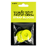 Ernie Ball Rubber Strap Blocks – Green (4 Pack)
