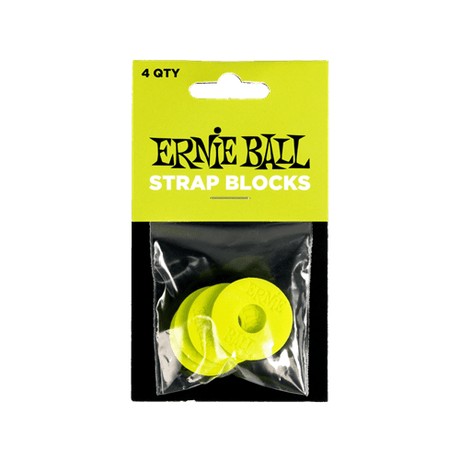 Ernie Ball Rubber Strap Blocks – Green 4 Pack 1