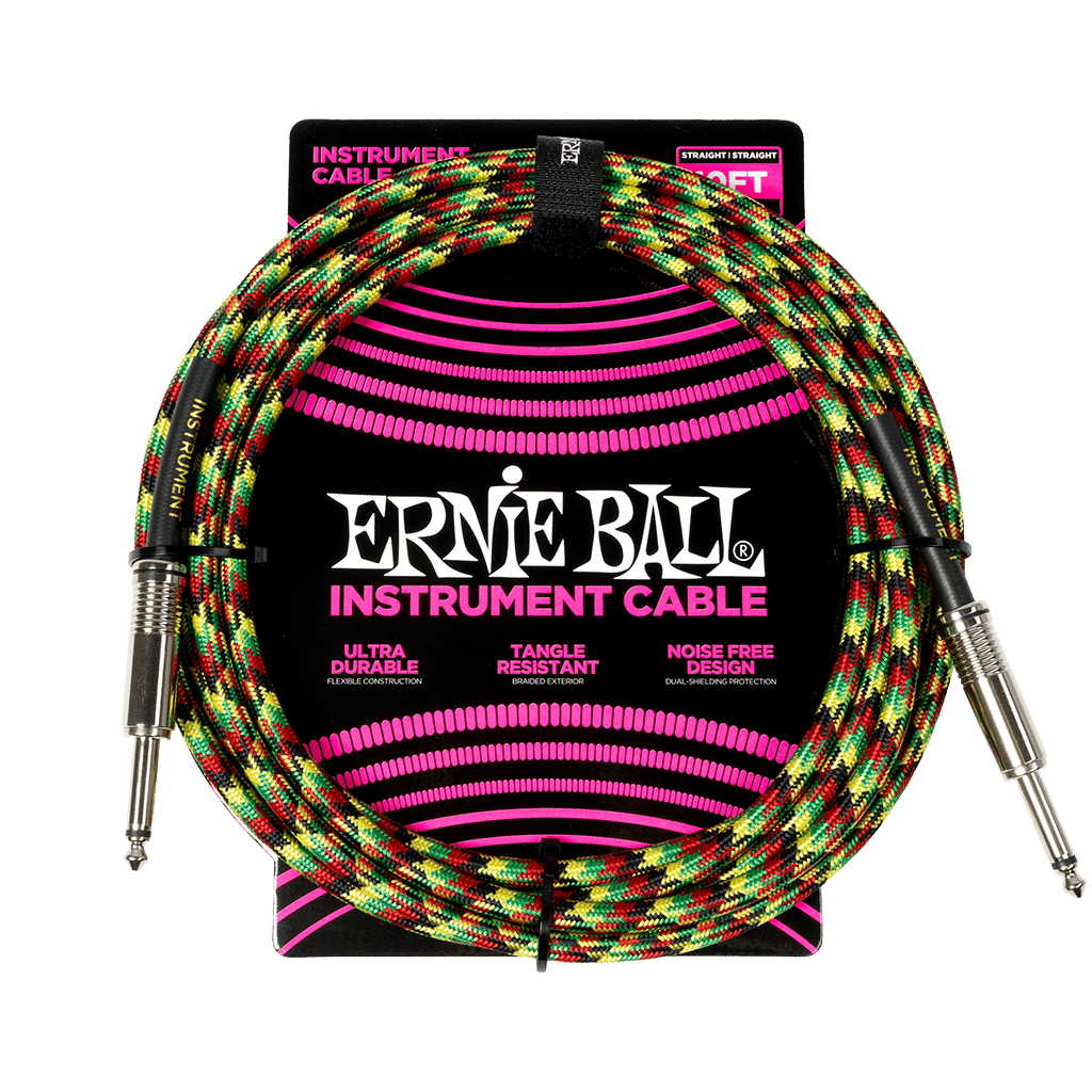 Ernie Ball P06480 - Good Vibrations Braided Instrument Cable — 10ft / 3m