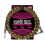 Ernie Ball P06481 - Good Vibrations Angled Braided Instrument Cable — 10ft / 3m