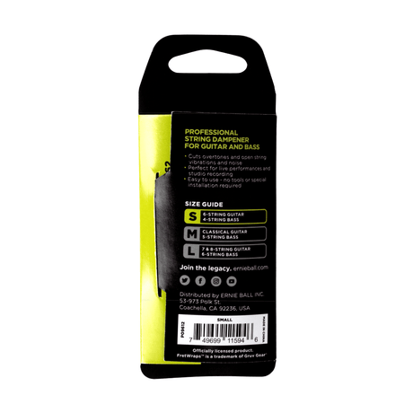 Ernie Ball FretWrap by Gruv Gear, String Dampener, SM Size 2