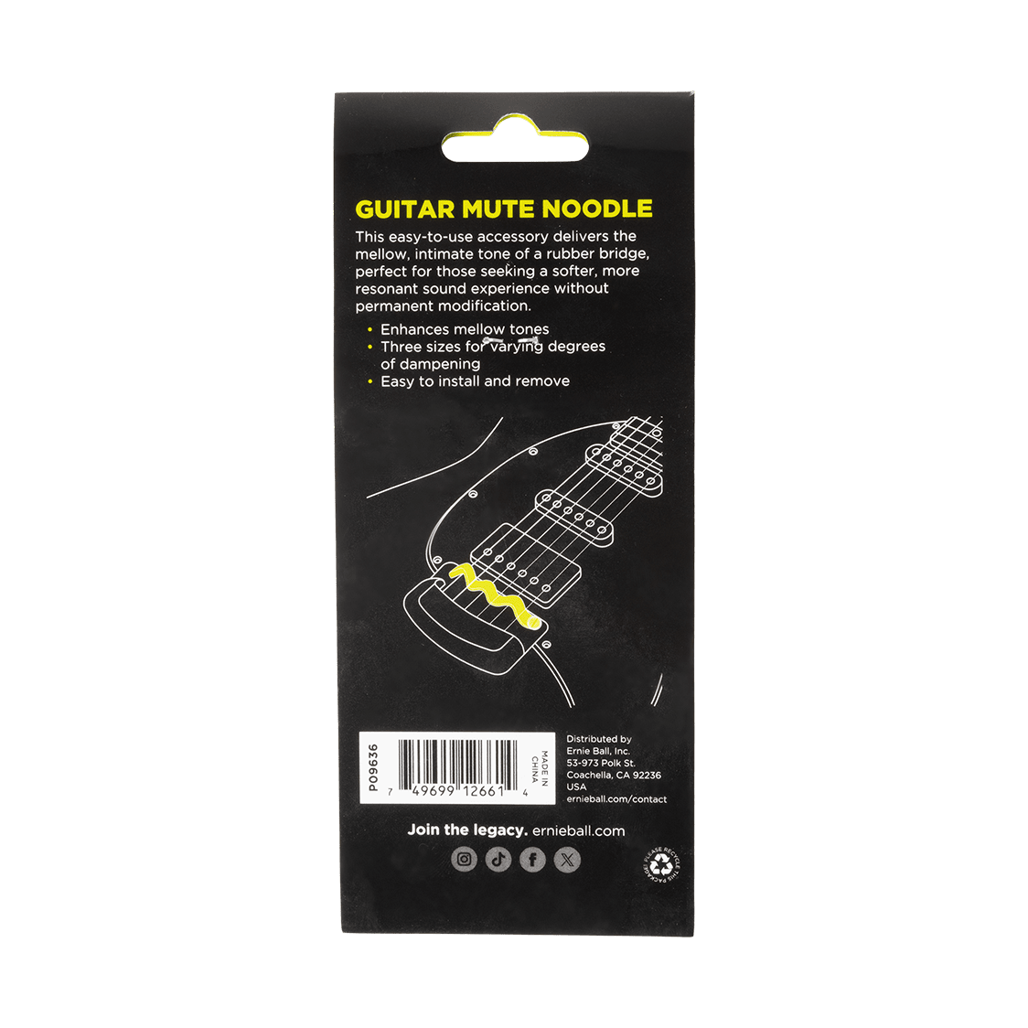 Ernie Ball Mute Noodle, Guitar String Mute 2
