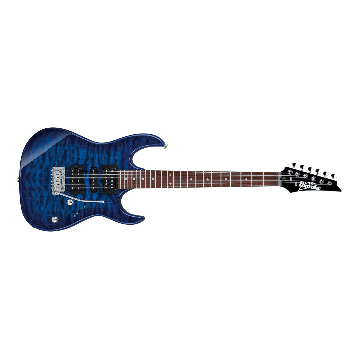 Ibanez GIO GRX70QA Electric Guitar — Transparent Blue Burst
