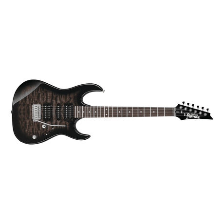 Ibanez GIO GRX70QA Electric Guitar — Transparent Black Sunburst 1