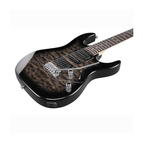 Ibanez GIO GRX70QA Electric Guitar — Transparent Black Sunburst 2