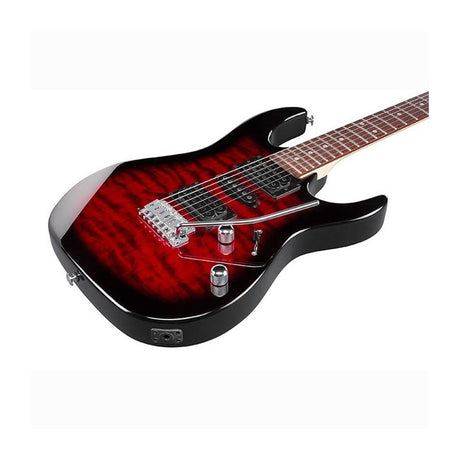 Ibanez GIO GRX70QA Electric Guitar — Transparent Red Burst 2