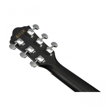 Ibanez V44CE Dreadnought Acoustic-Electric Guitar — Weathered Black, Open Pore 9