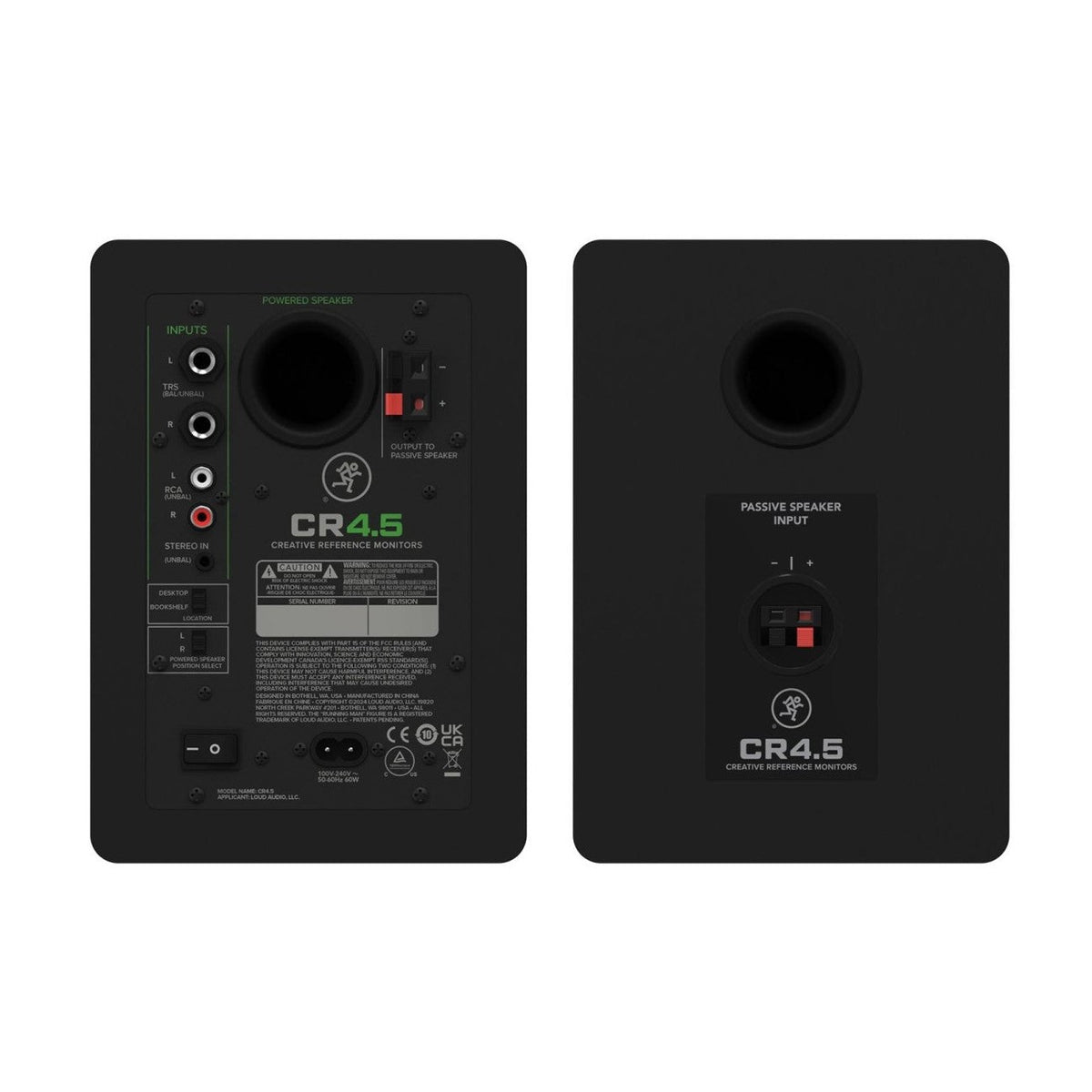 Mackie CR4.5 4.5" Active Studio Monitors with Tone Control PAIR 4